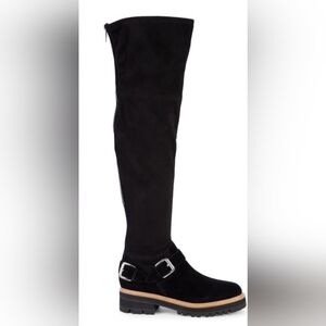 Marc Fisher Black Suede Boots Over The Knee